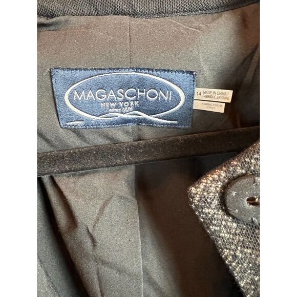 MAGASCHONI wool silk mohair alpaca blend jacket blazer size 14 - Picture 10 of 11